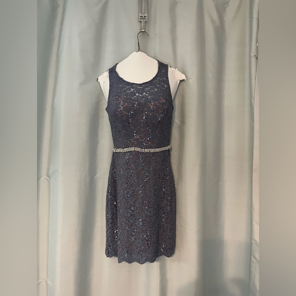 Light Blue Sparkly Homecoming Dress